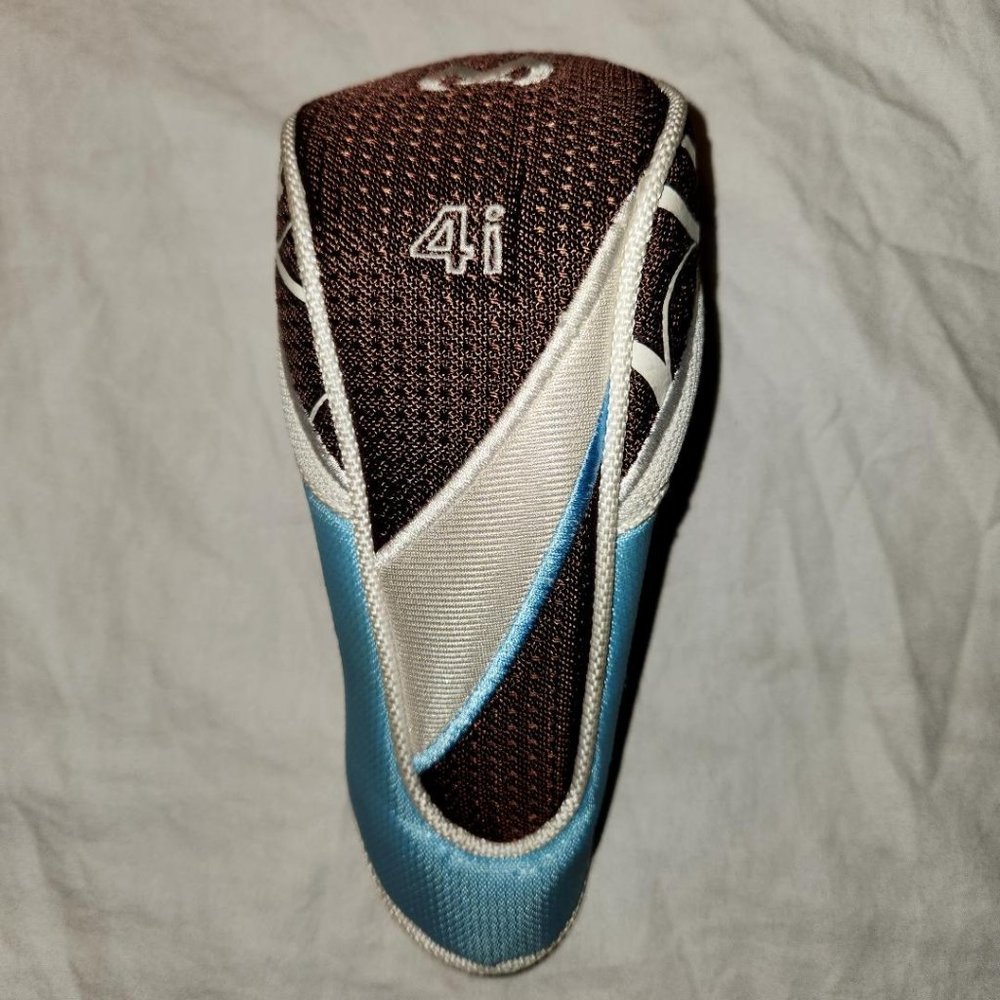 MaxFli 4i Hybrid Golf Club Head Cover Headcover Brown White Blue